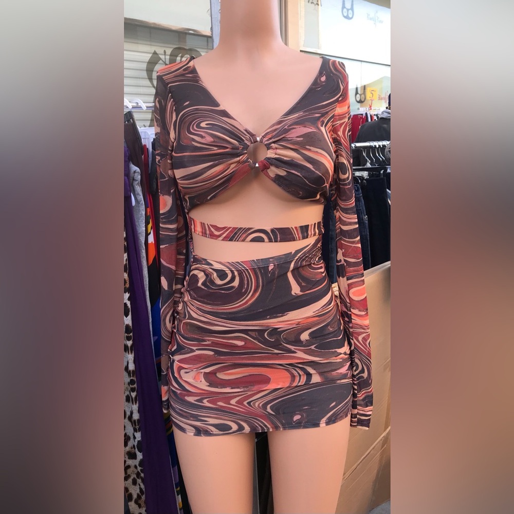 🚨Brand New Sexy Cut Out Long Sleeve Womens  Dress🤎